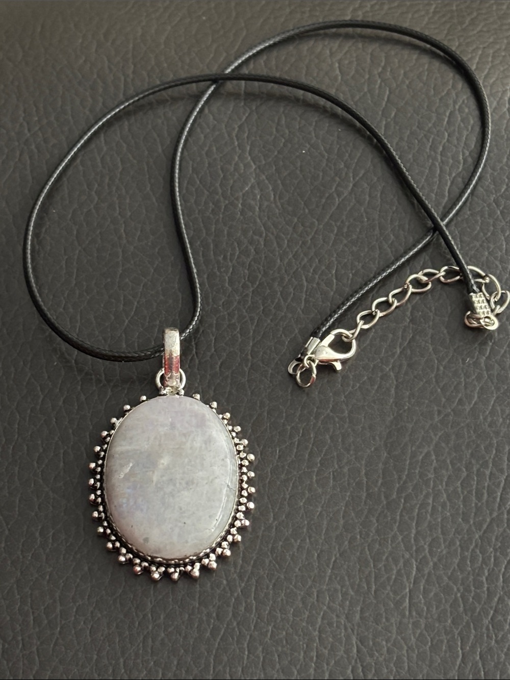 Oval Moonstone Pendant Necklace